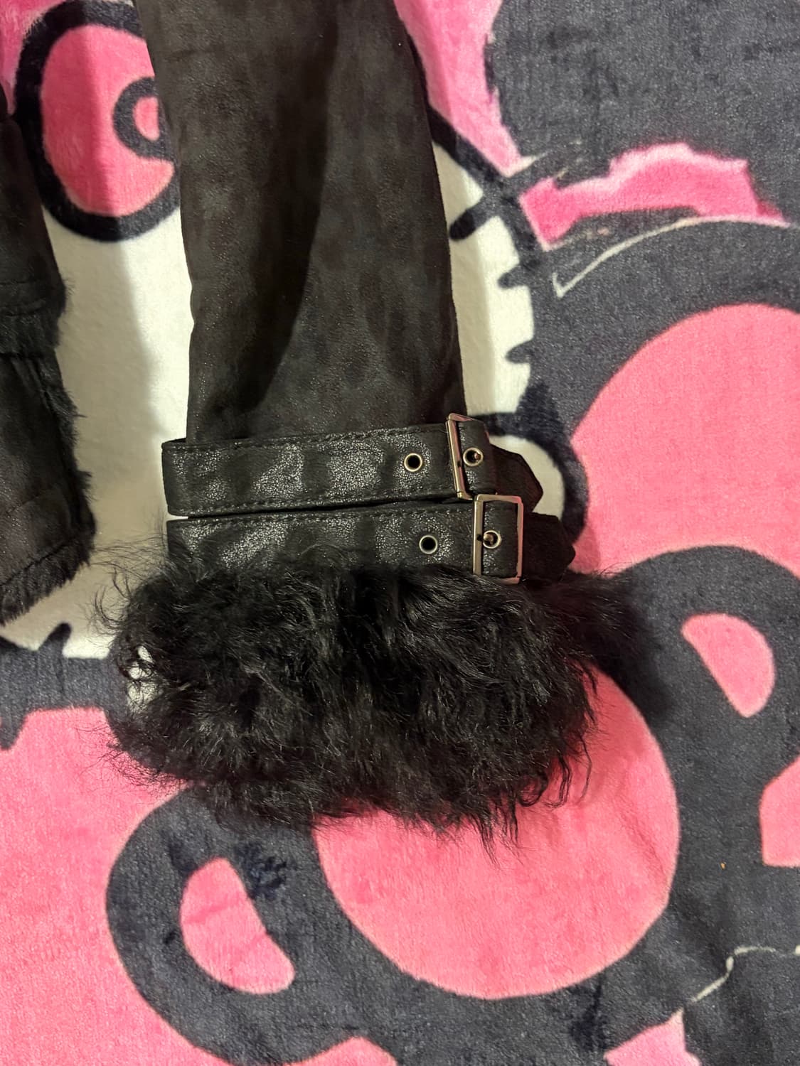 Onegyaru Y2K Leopard fur jacket  상품이미지8