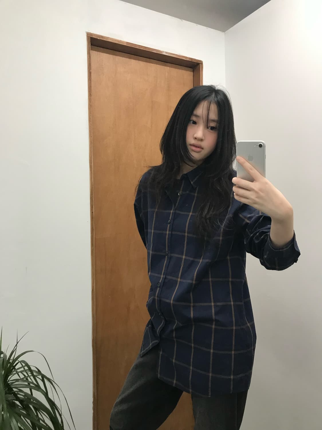 빔즈 BEAMS Loose Silhouette Check Shirt 상품이미지1