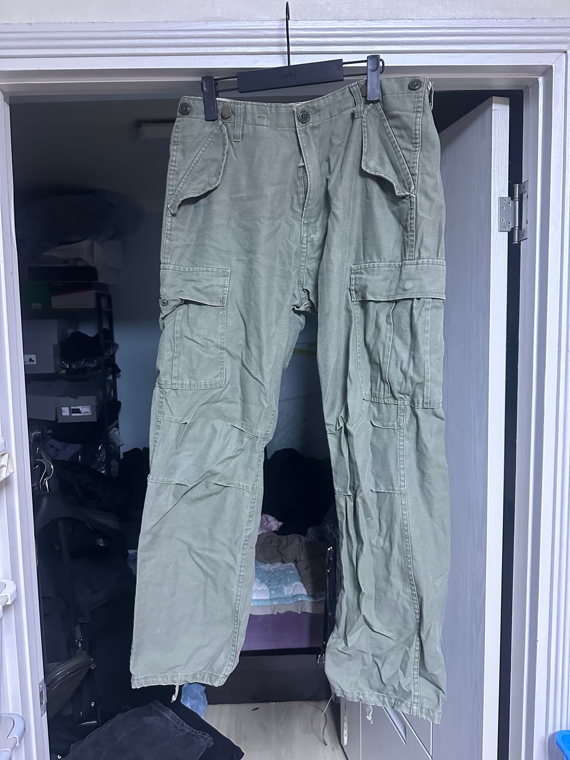 [L] 빈티지 M-65 카고 팬츠 올리브 카키 상품이미지1