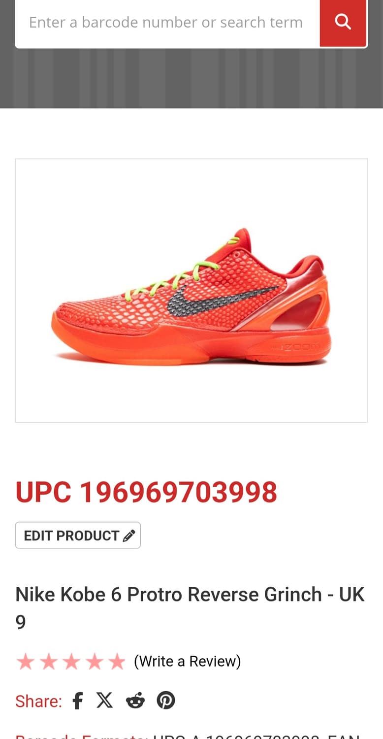 나이키 코비6 리버스그린치(280) 상품이미지6