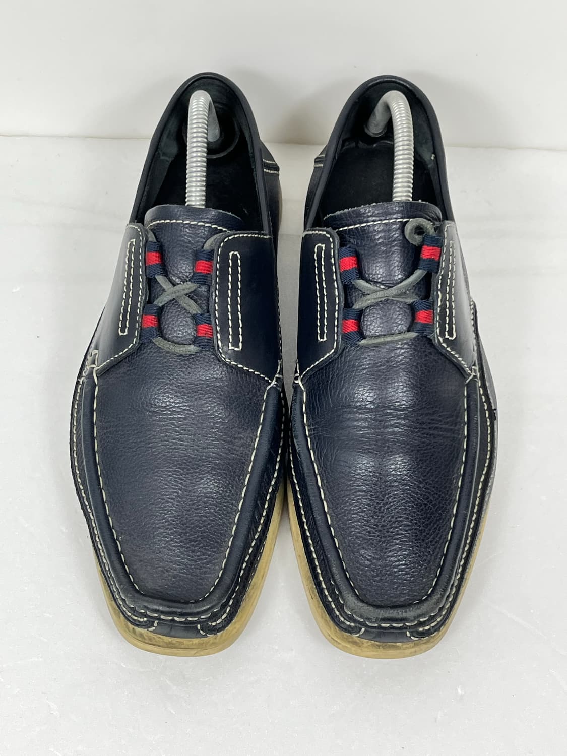 265) Gucci(구찌) 156099 네이비 레더 남성 모카신 슈즈 상품이미지2