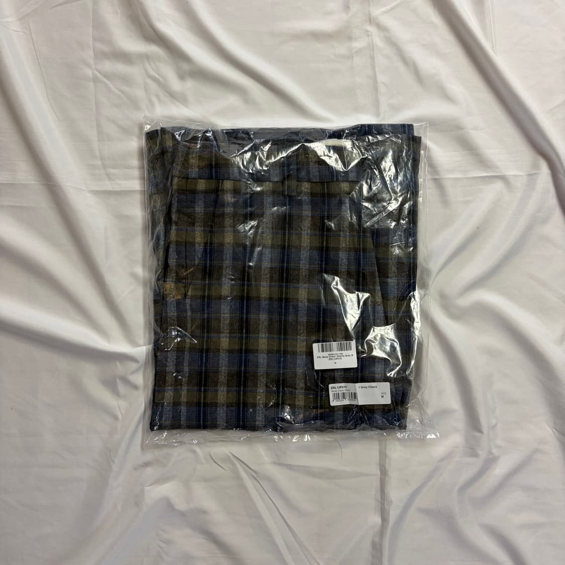 (새상품) [M] 26SS ERL Shorts Grey Check 상품이미지5