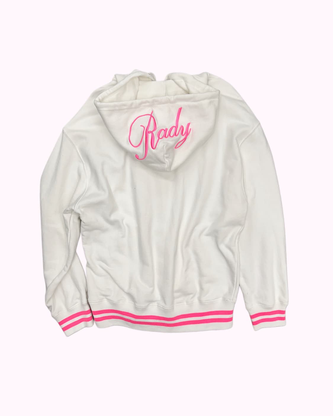 RADY white pink logo hood zip-up 상품이미지4