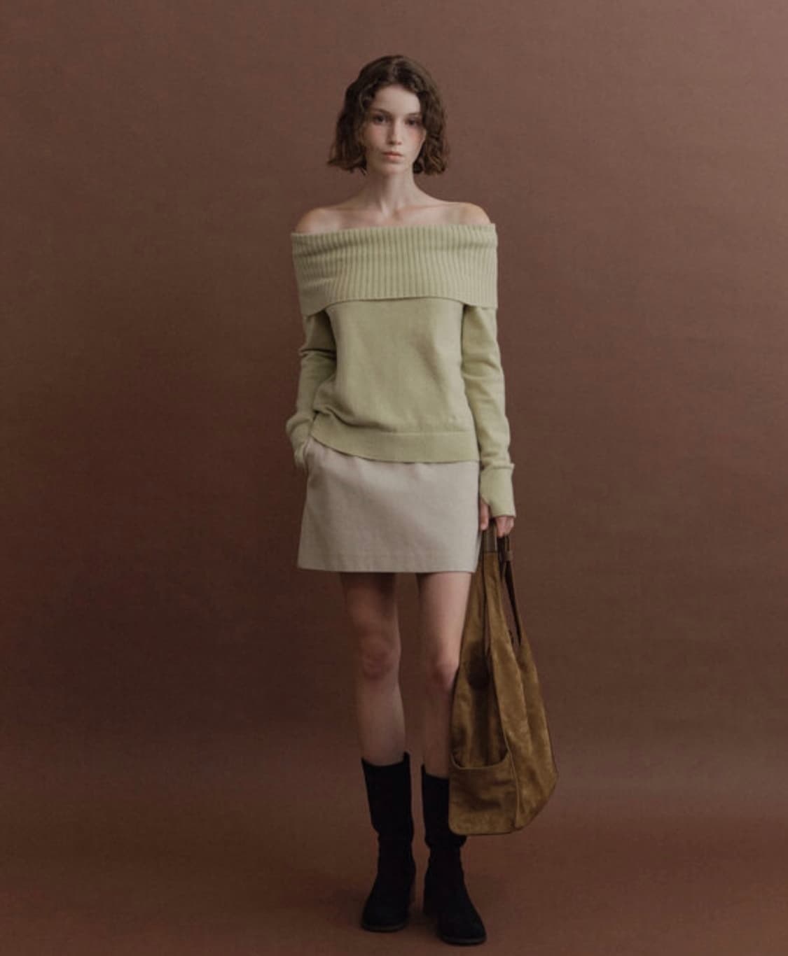 포유어아이즈온리 포유온 1회착용 arin off shoulder knit 상품이미지1