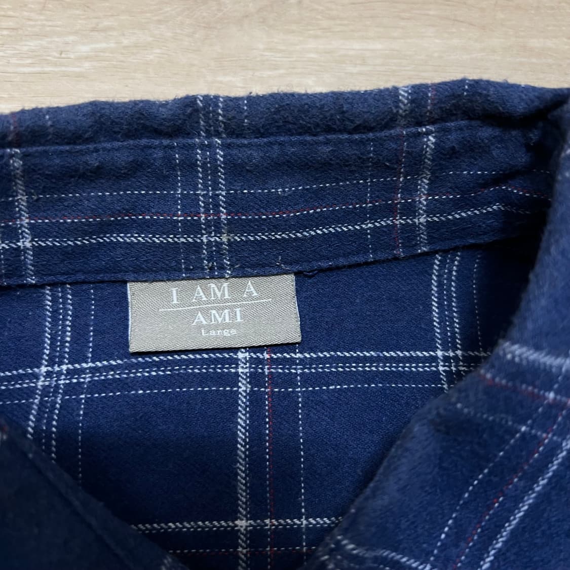 AMI 아이 앰 어 아미 포켓 긴팔 체크셔츠 [네이비] L/100 상품이미지5