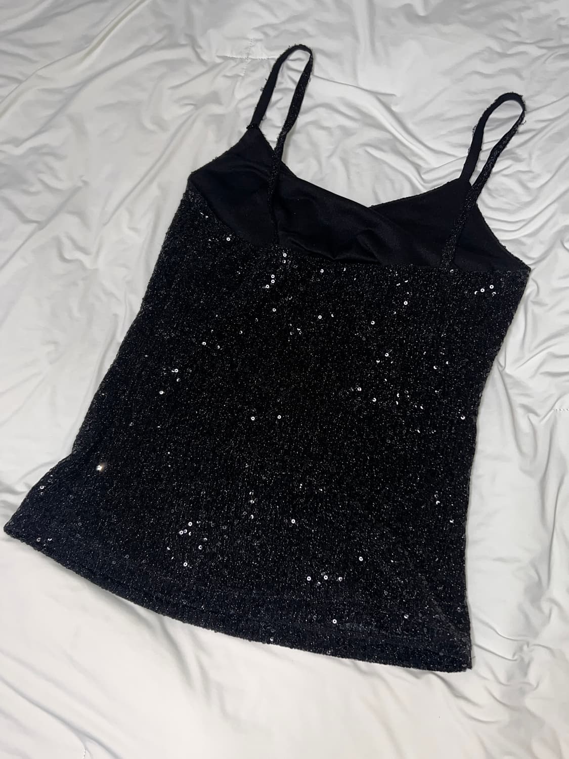 [S/E/O] Spangle camisole (BK/OS) 상품이미지3