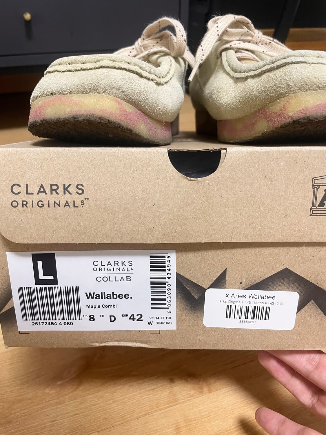 Clarks x Aries 왈라비 콤비 메이플 상품이미지8