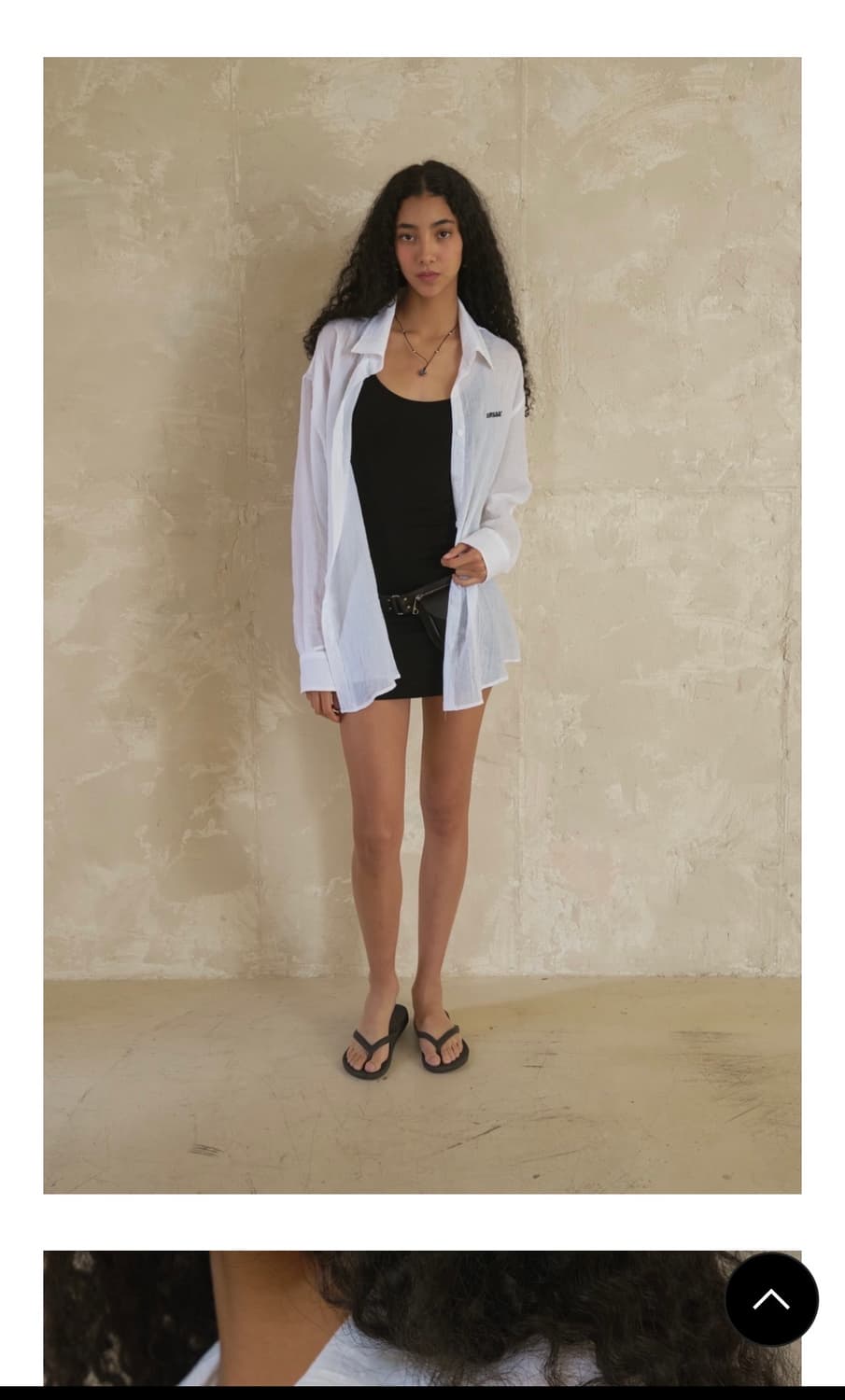 아우어솔티 Gauze Dyed Shirt White 상품이미지3