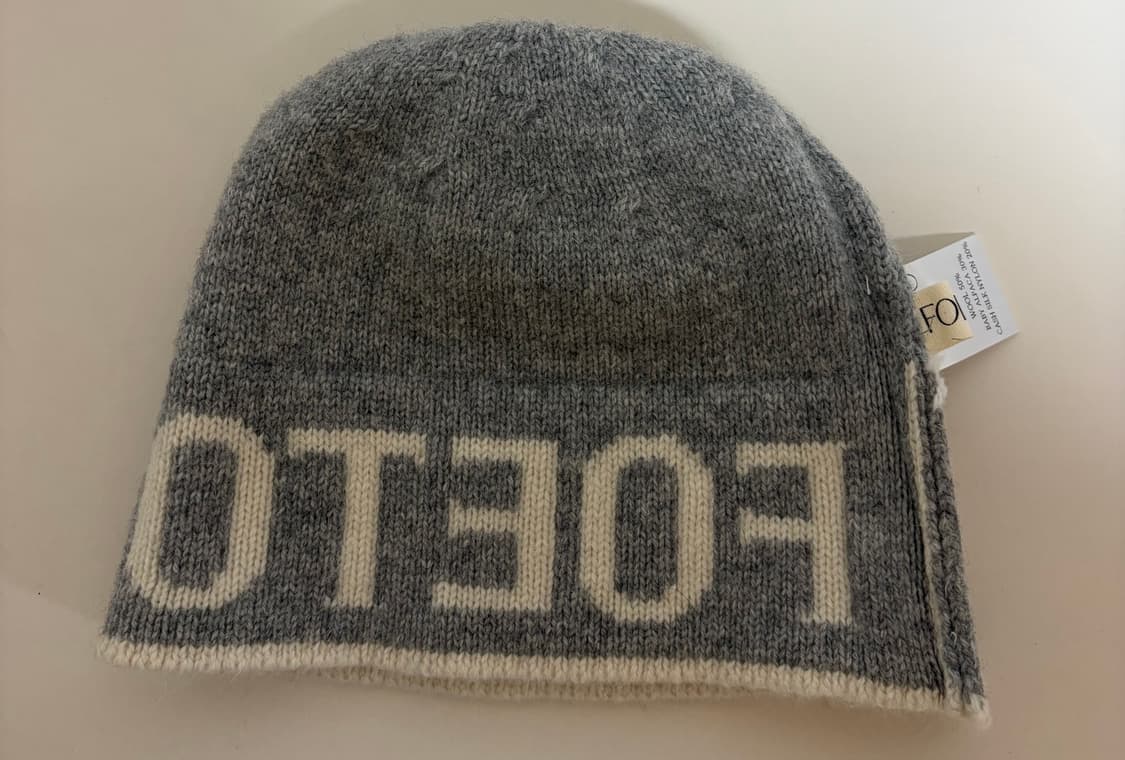 포에토 레터링 비니 그레이 foeto  상품이미지2