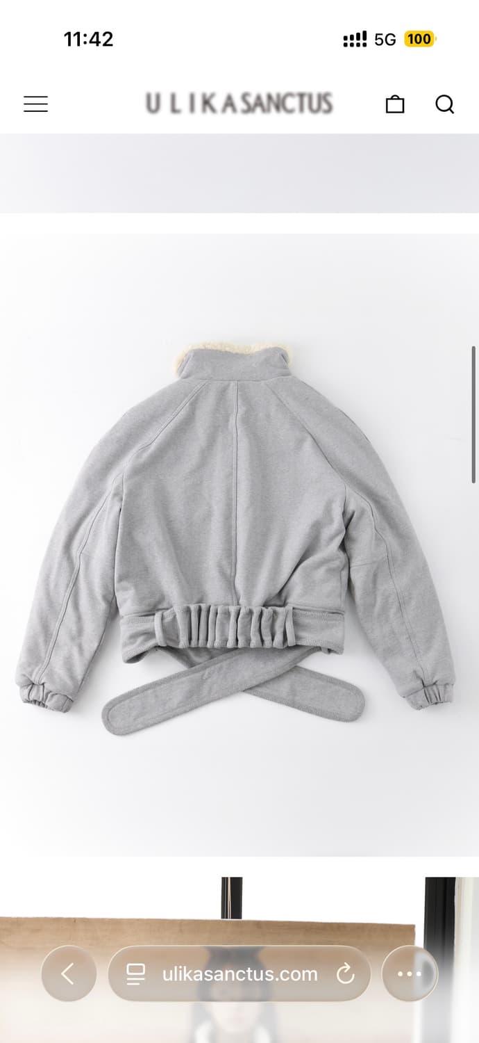 울리카상투스 Belt zip jacket (grey) 상품이미지3