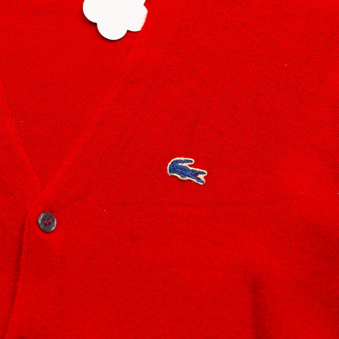 60s IZOD 라코스테 아크릴 가디건 레드 상품이미지4