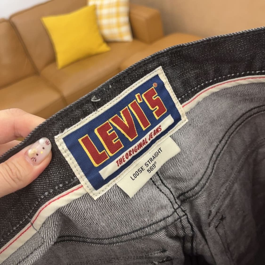 리바이스 569 루즈 스트레이트 블랙진 데님 청바지 33인치 C06270 상품이미지4