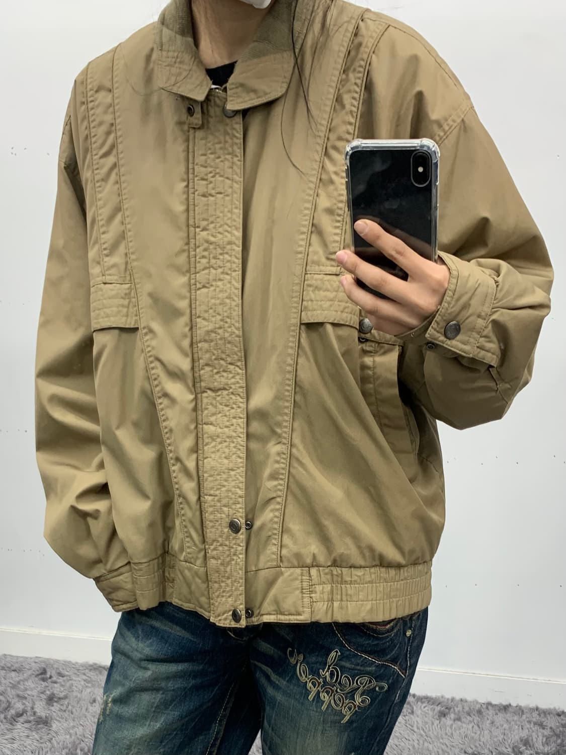 재패니즈 베이지 봄버 상품이미지1