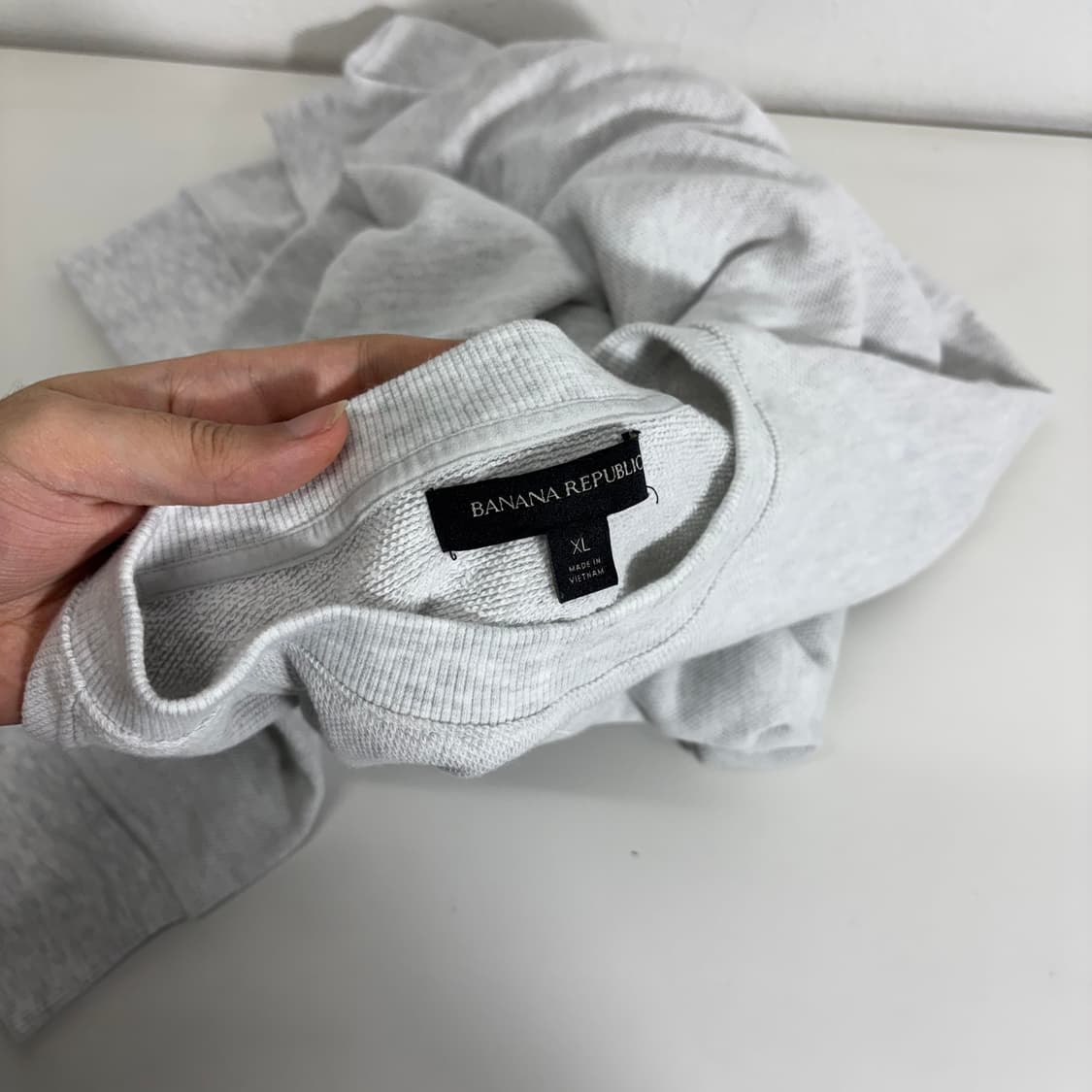 XL 바나나리퍼블릭 멜란지그레이 루즈핏 코튼 맨투맨 상품이미지3