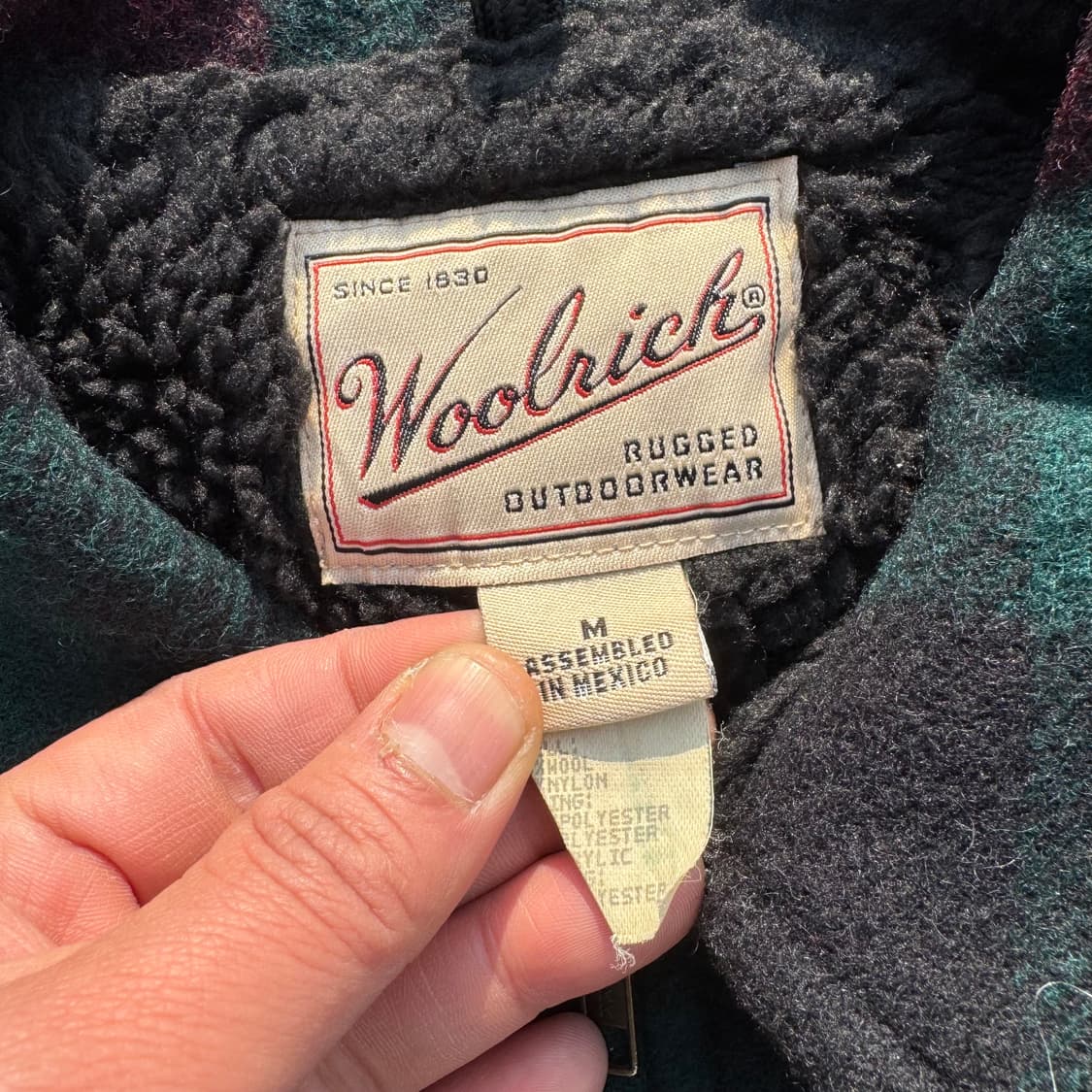 [L] Woolrich 울리치 체크 울 쉐르파 자켓 상품이미지8