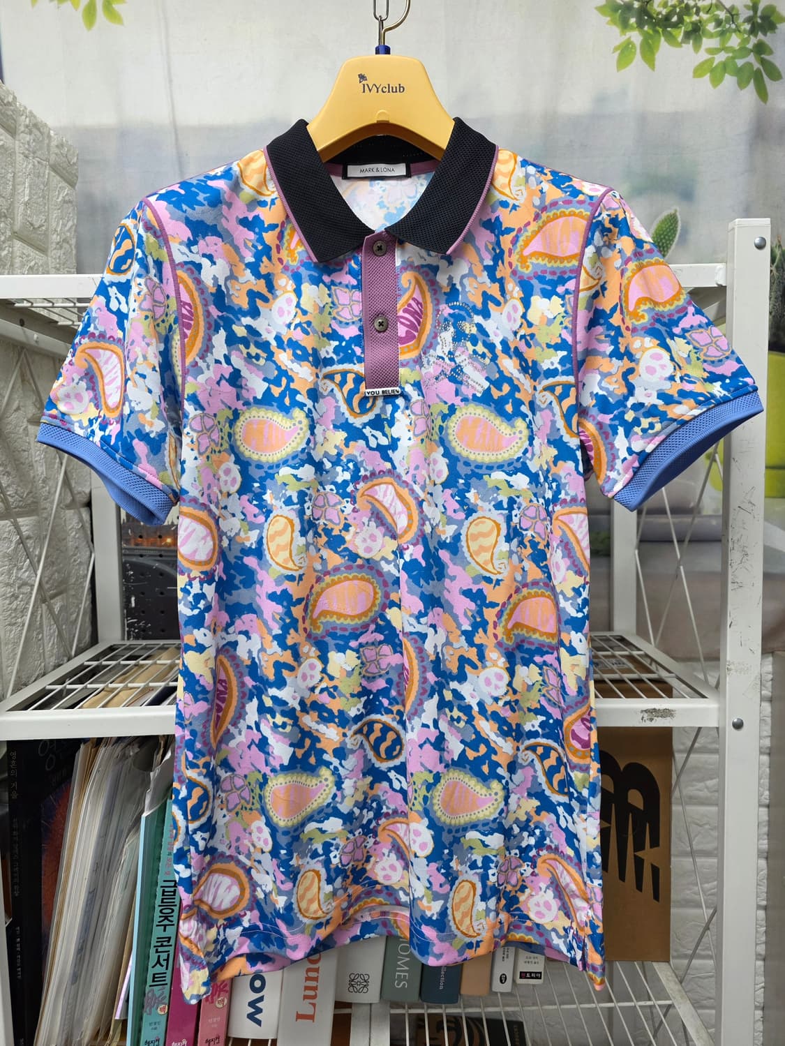 마크앤로나 남성 골프반팔티 100 페이즐리 폴로셔츠 MM83 상품이미지1