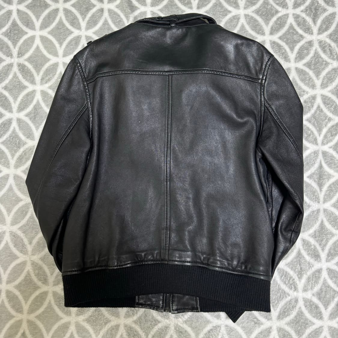 빈티지 견장 포켓 레더 자켓 상품이미지2