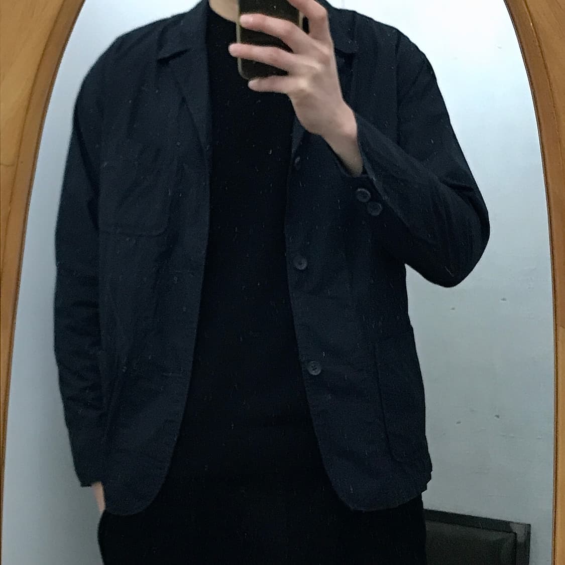 빅존 딥 네이비 쓰리버튼 코튼 블레이저 자켓 남성 102 여성 프리사이즈 상품이미지7