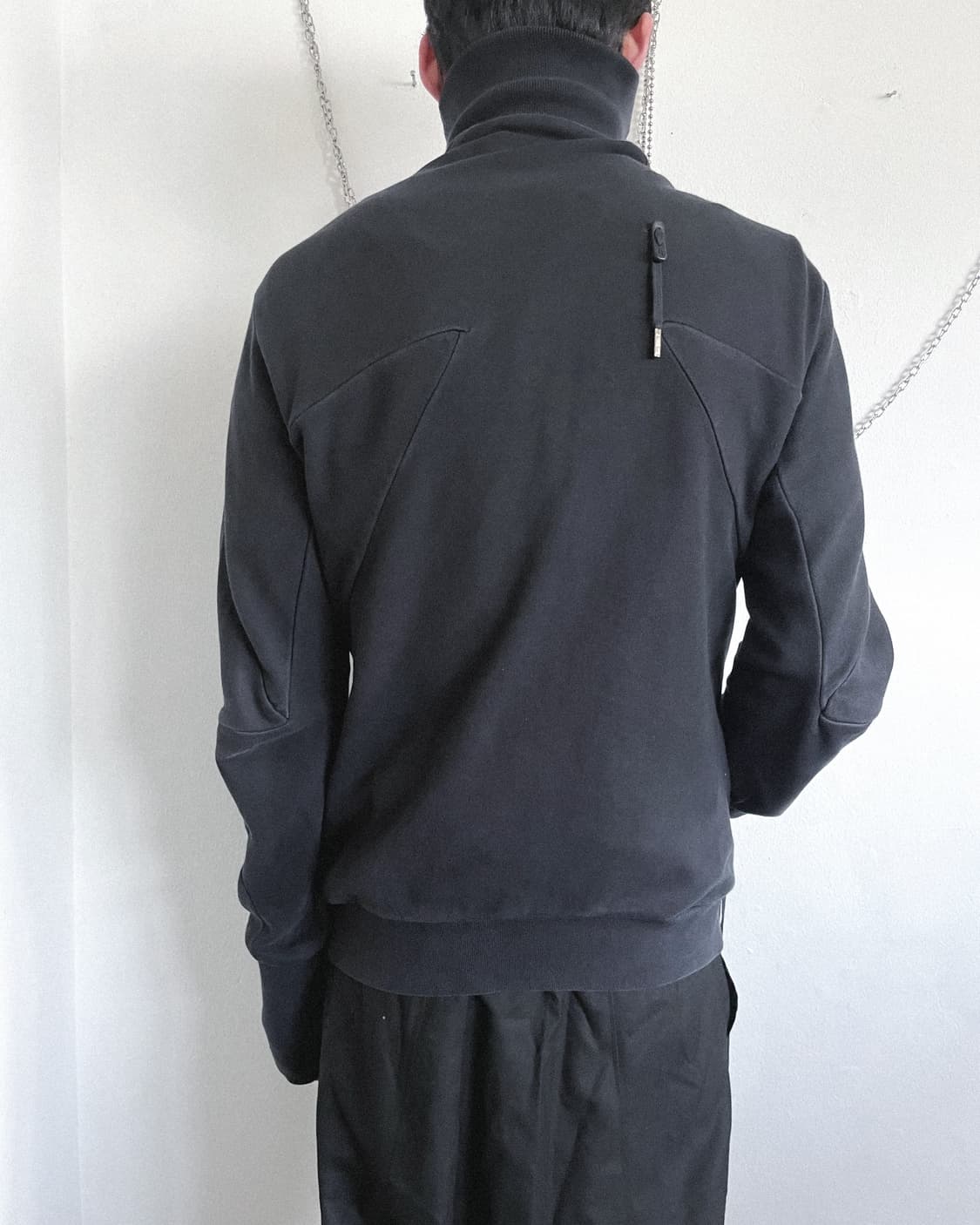 보리스비잔사베리 초기 아카이브 사선 하이넥 코튼 져지 집업 상품이미지4