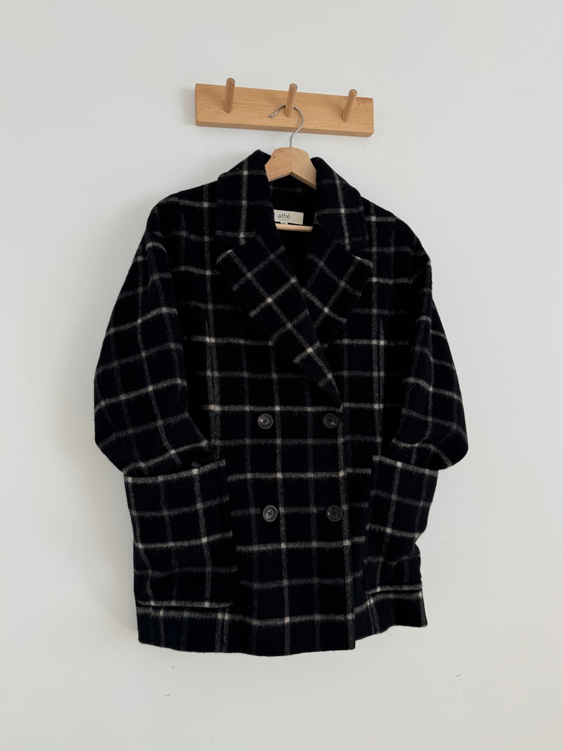 아떼 바네사 브루노 체크 더블코트 상품이미지4