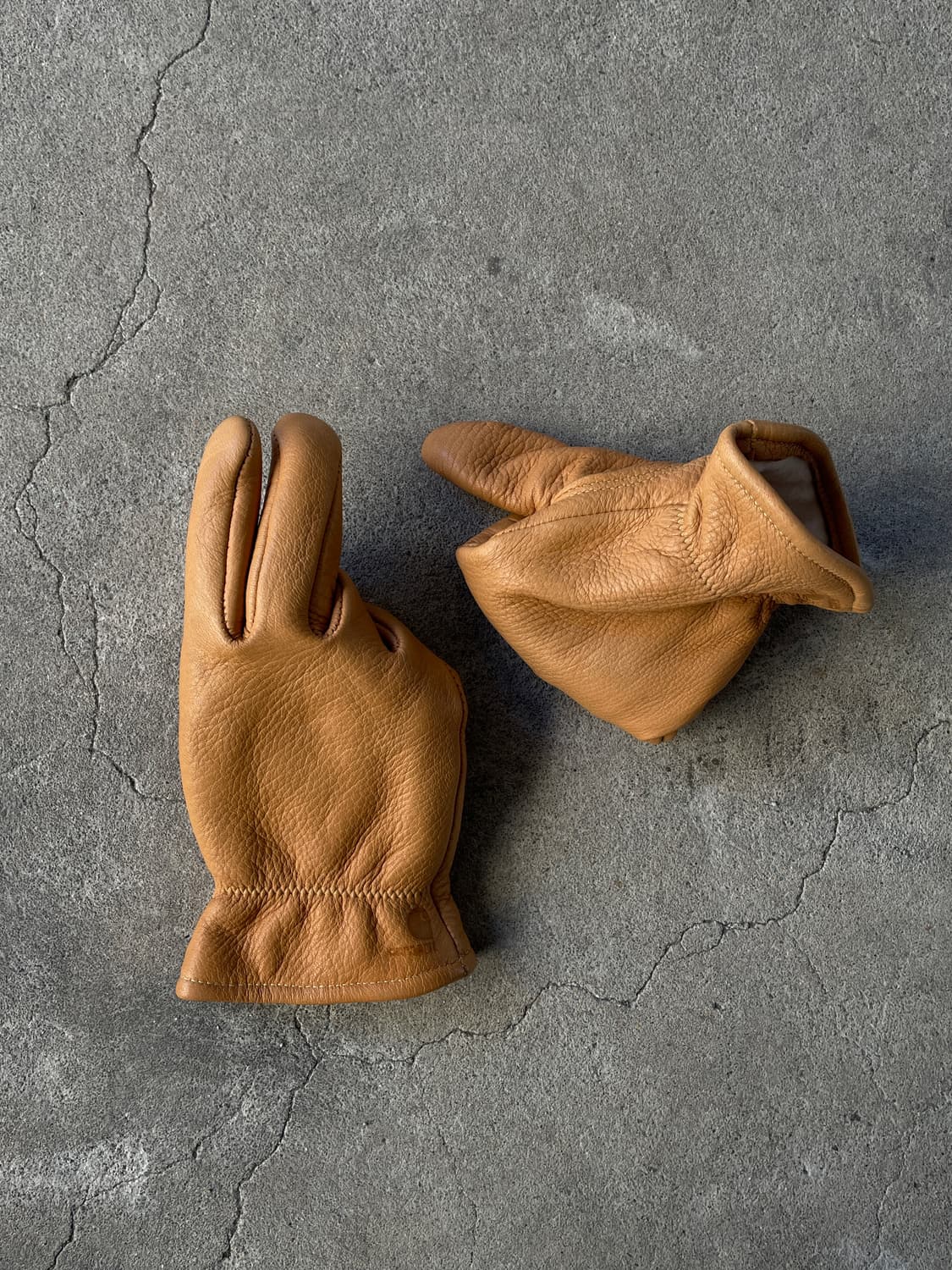 Rare!)80-90s Carhartt Deer Skin  Gloves 상품이미지1