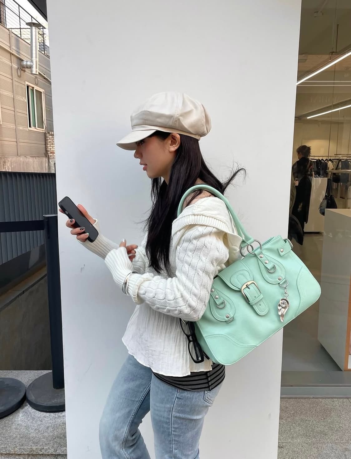 디망쉬 에디터백 민트 상품이미지6