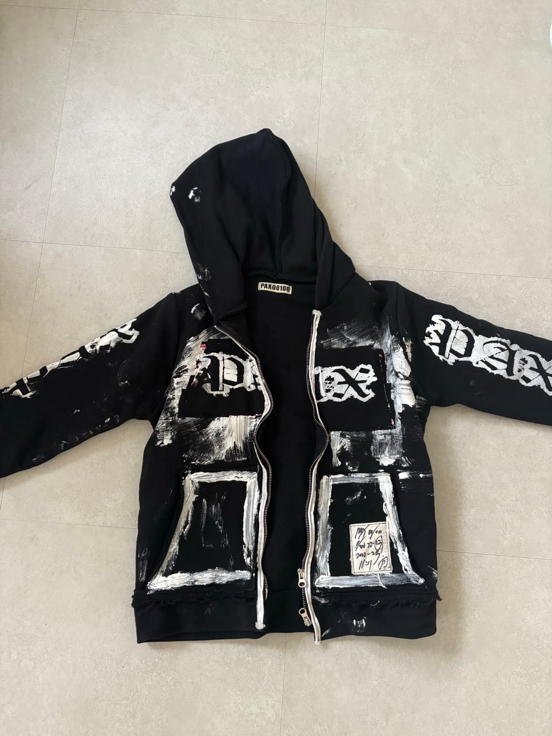 PAX00100 후드 집업 블랙 상품이미지2