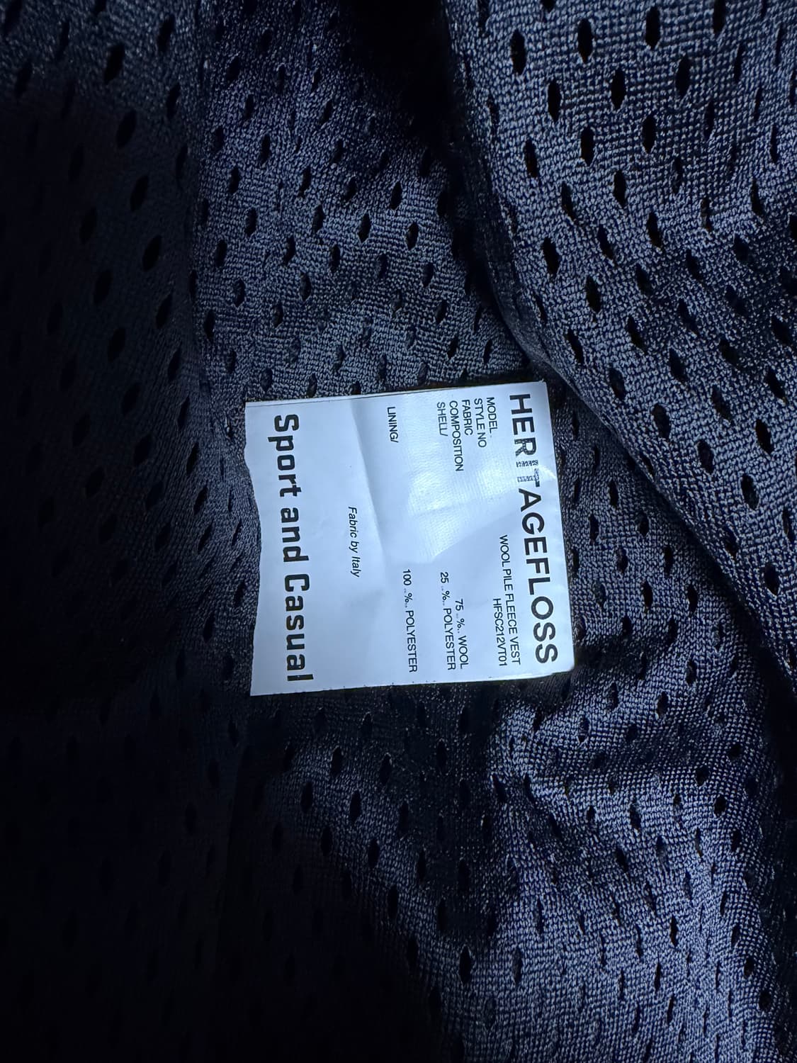 헤리티지플로스 wool pile fleece vest 상품이미지4