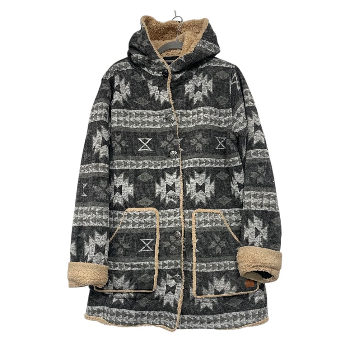 분위기 뿜뿜한 따듯 -히피 무늬 누빔 후드자켓 상품이미지1