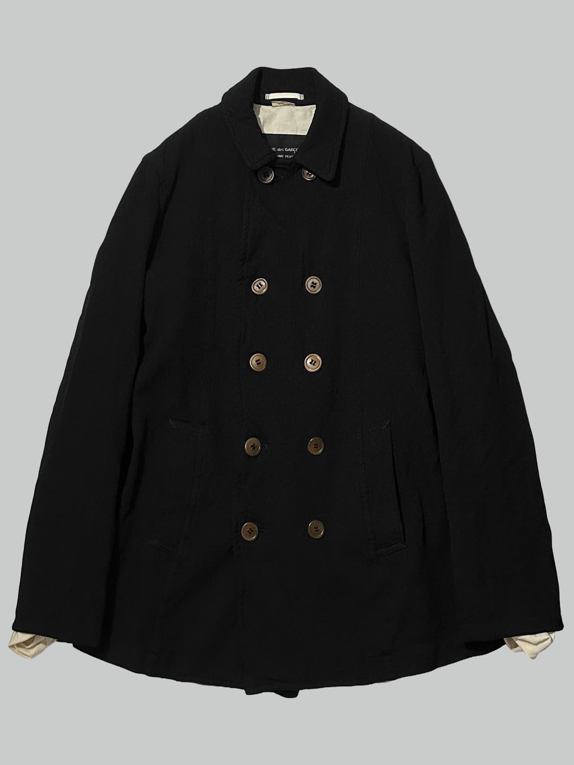 꼼데가르송 옴므 플러스 축융 폴리 피코트 상품이미지1