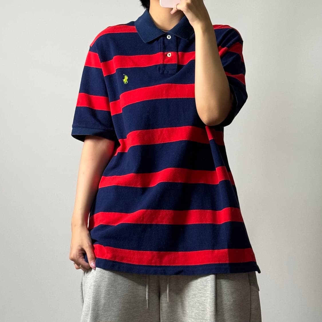 폴로 랄프로렌 럭비 스트라이프 카라 반팔티[071004 상품이미지2