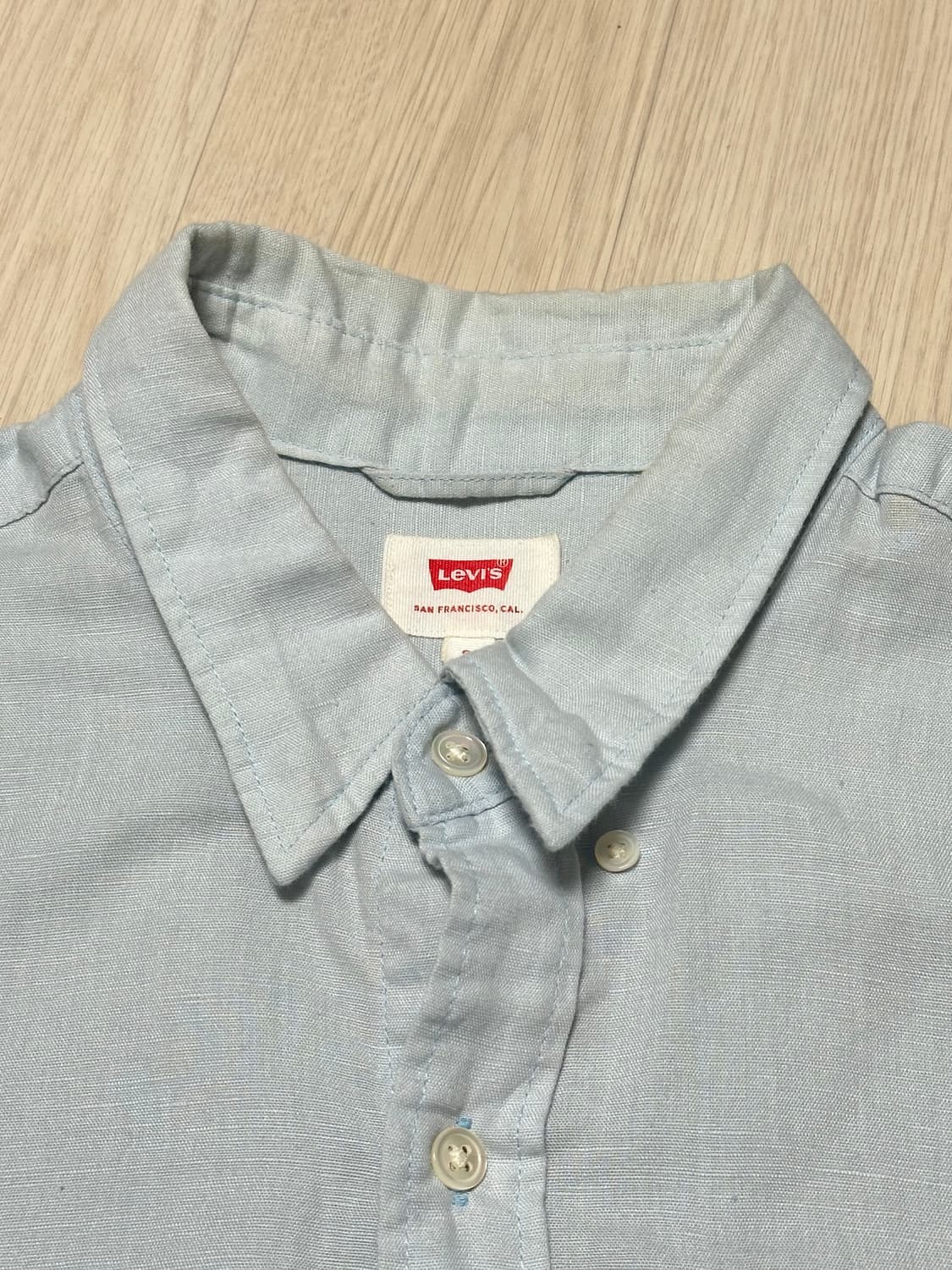 리바이스 LEVI'S 원포켓 데님 셔츠 연청 상품이미지4