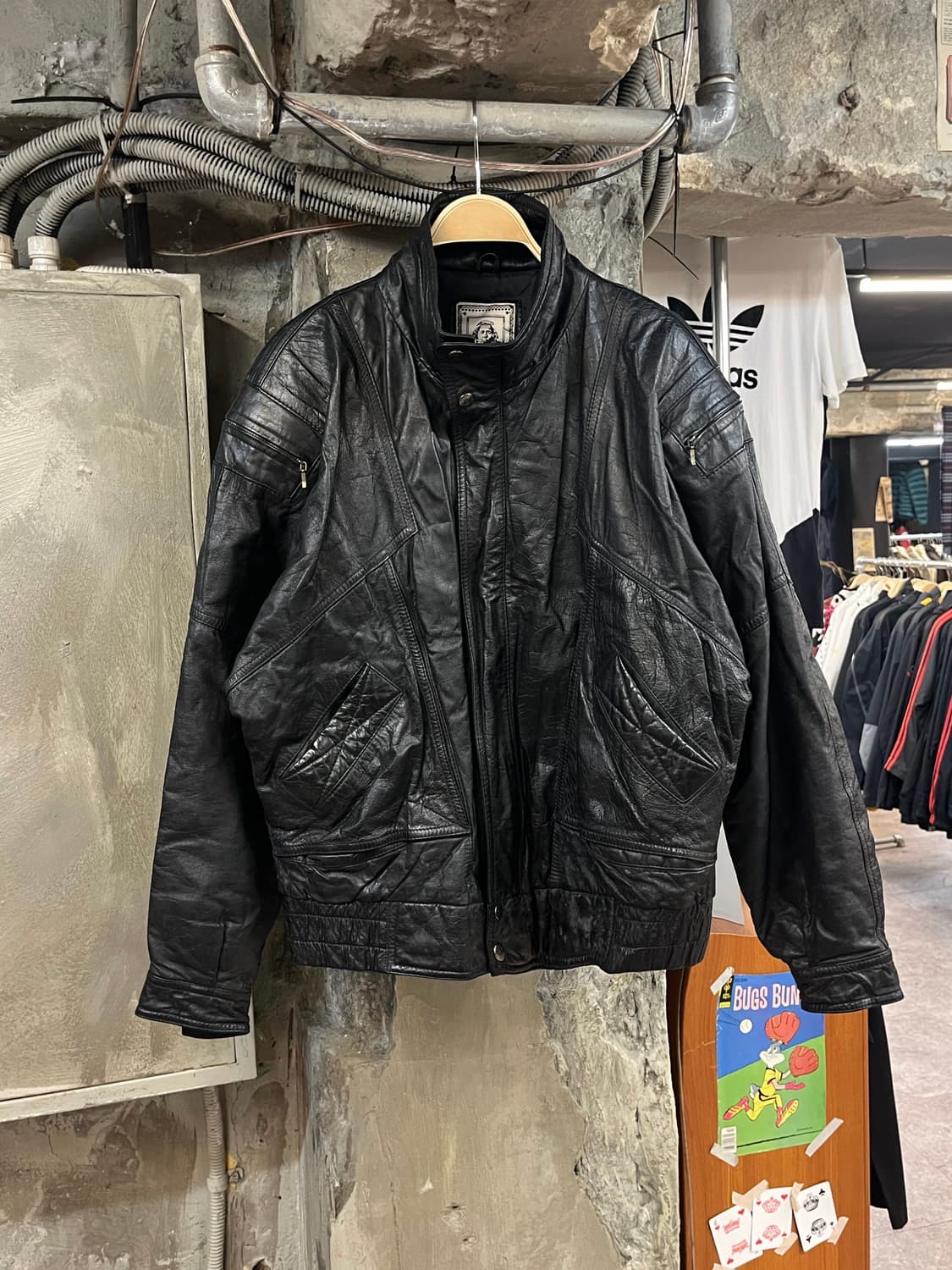 빈티지 가죽 레더자켓 블랙 XL #csz2275  상품이미지1