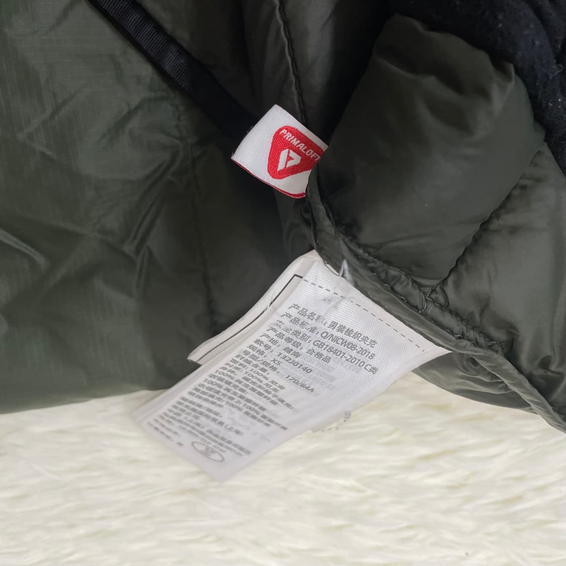 아베크롬비와펜 패치 퀄팅 경량 후드 패딩 카키 상품이미지6