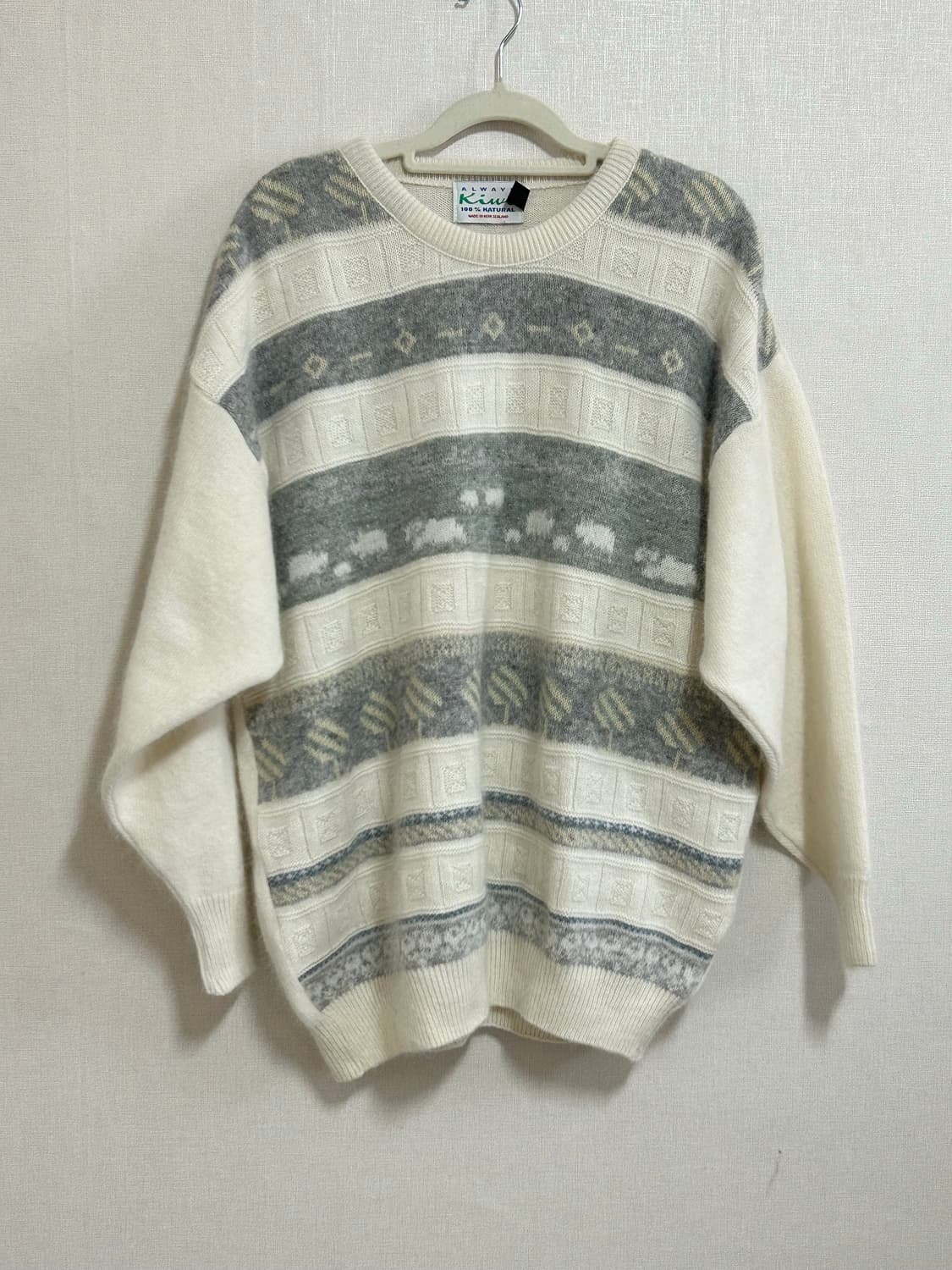 하구미깔 앙고라 오버핏 니트 모리걸 상품이미지1