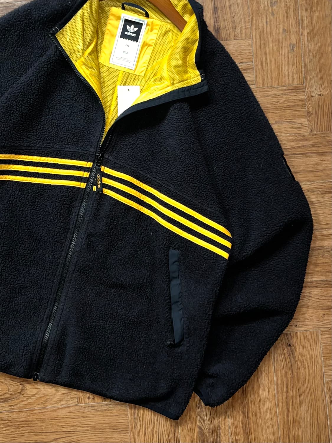 아디다스 삼선 배색 플리스 집업 상품이미지5