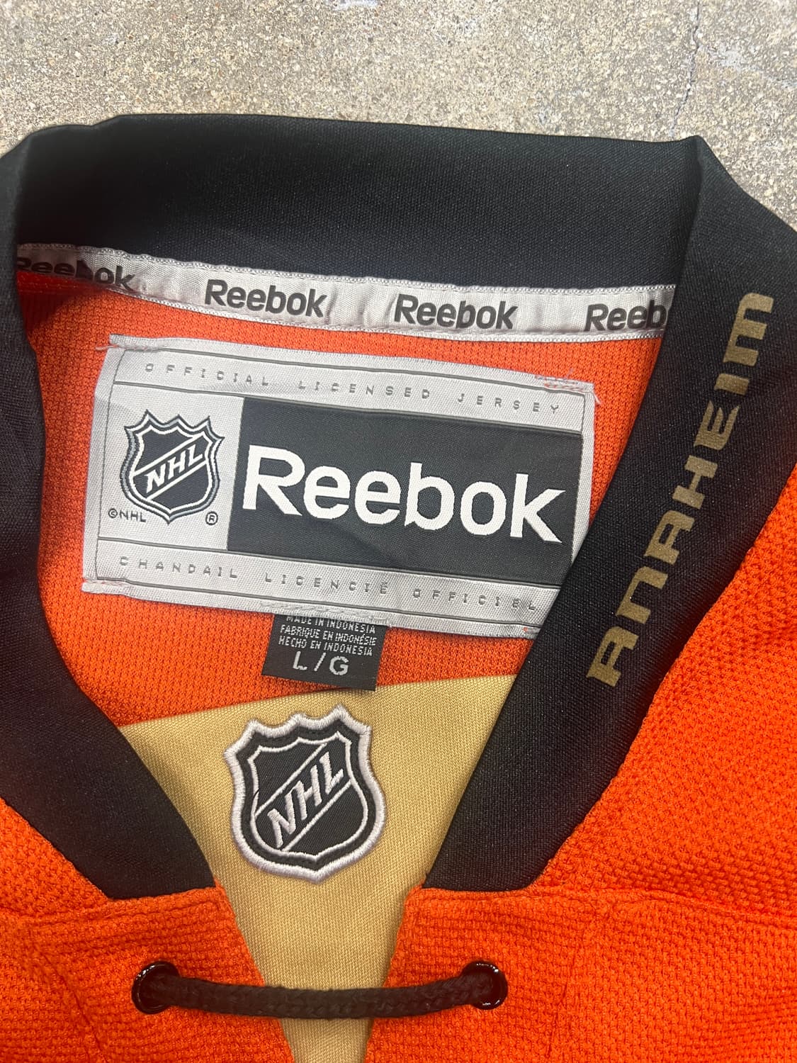 리복 NHL 애너하임 덕스 홈 져지 상품이미지5