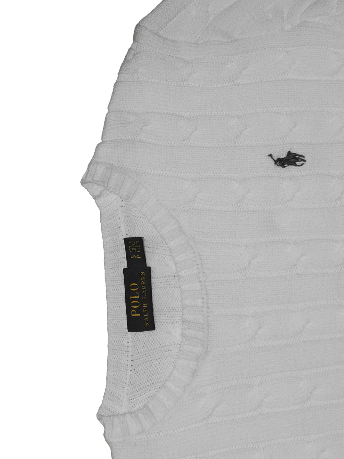 폴로 화이트 꽈배기 니트 상품이미지2