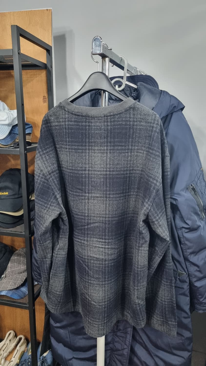 (코오롱)커스텀멜로우 모직혼방 고급 체크 긴팔티셔츠 100 상태최상 상품이미지4