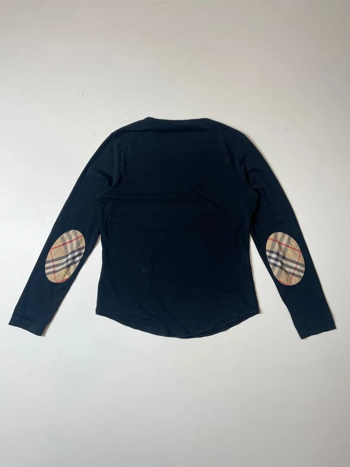 버버리 체크 트리밍 엘보우 패드 롱슬리브 PN9536 상품이미지3