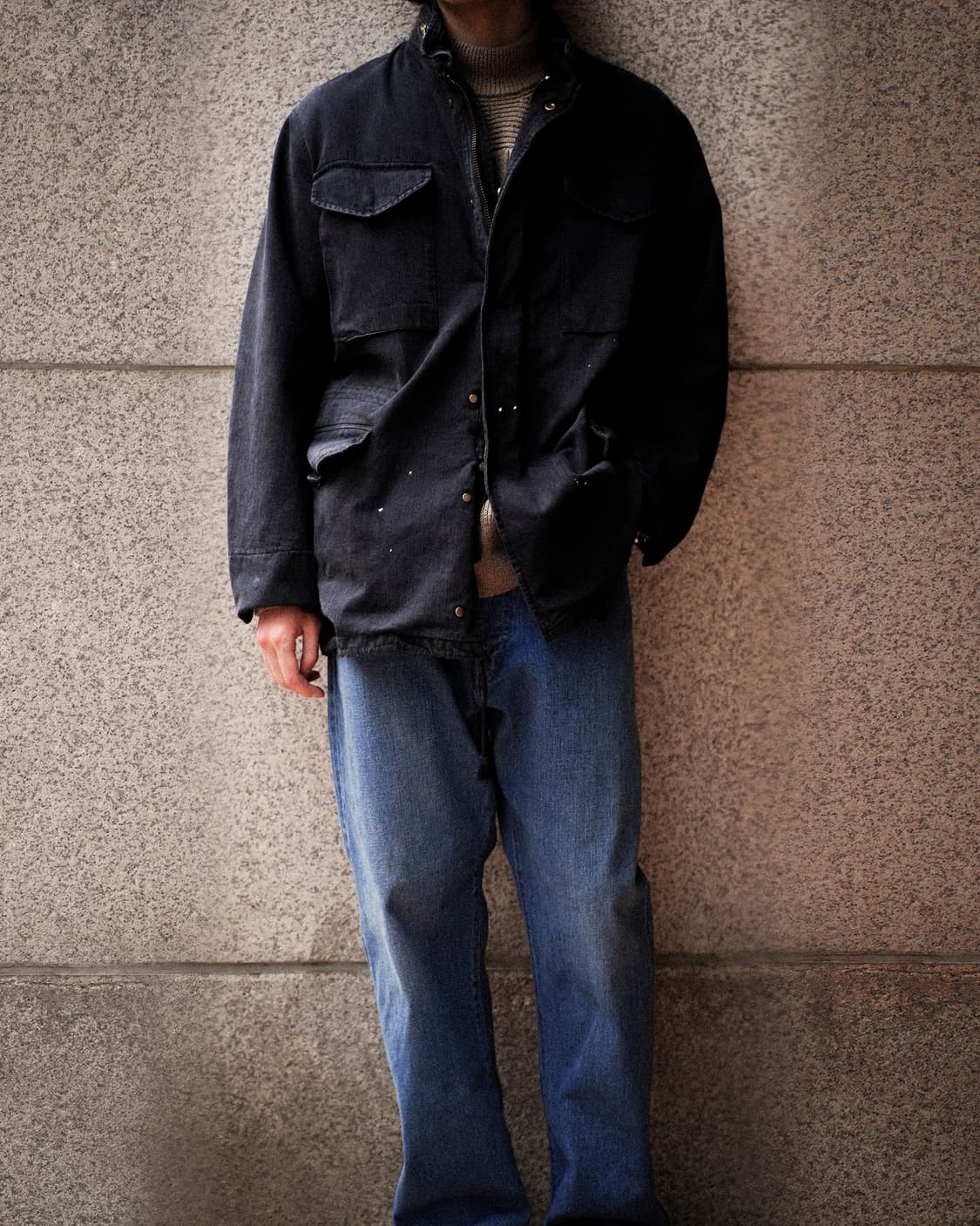 오베르쥬 x 어드레서 별주 m65 자켓 블랙 44사이즈 새제품 상품이미지9