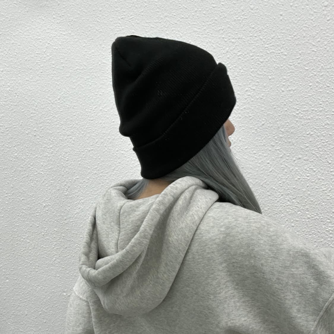 칼하트 로고 블랙 비니 상품이미지2