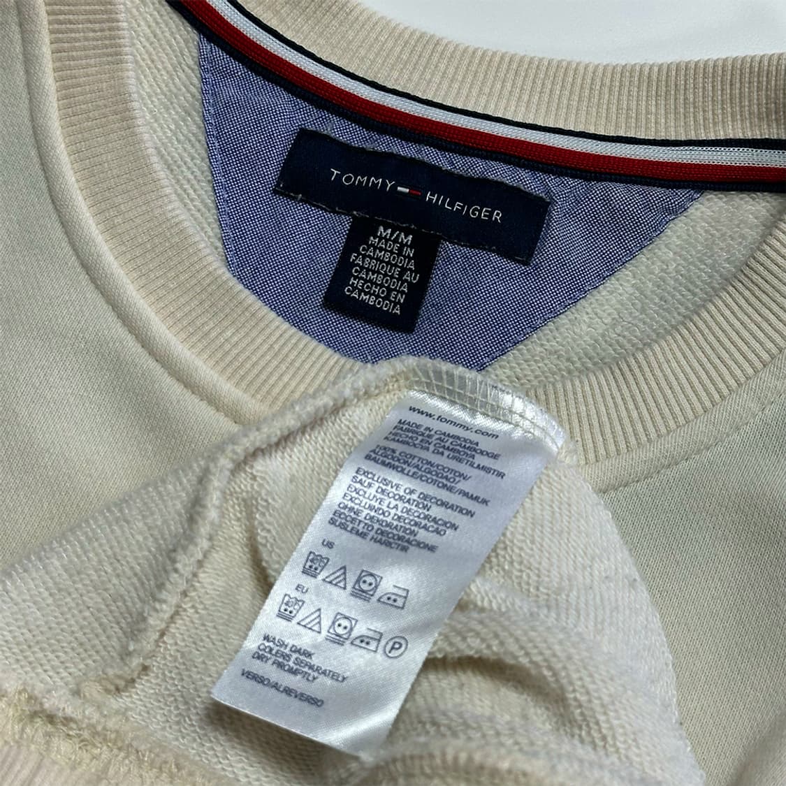 타미힐피거 아이보리 맨투맨 상품이미지3