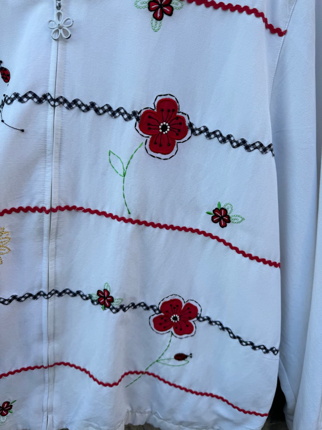 Alfred dunner 빈티지 자수 스윙톱 자켓 화이트 상품이미지4