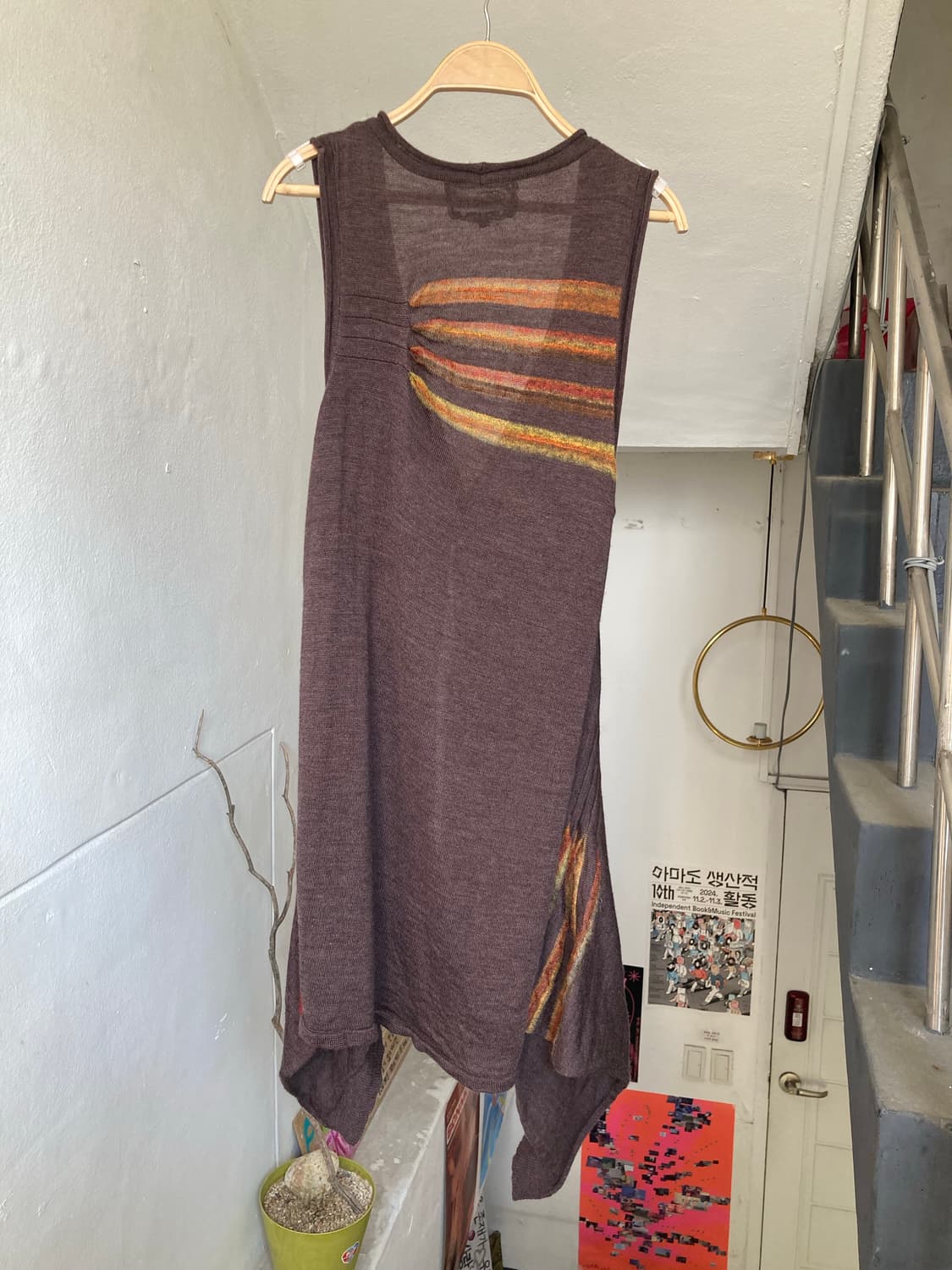 울 75% 에스닉 레이어드 원피스 상품이미지5