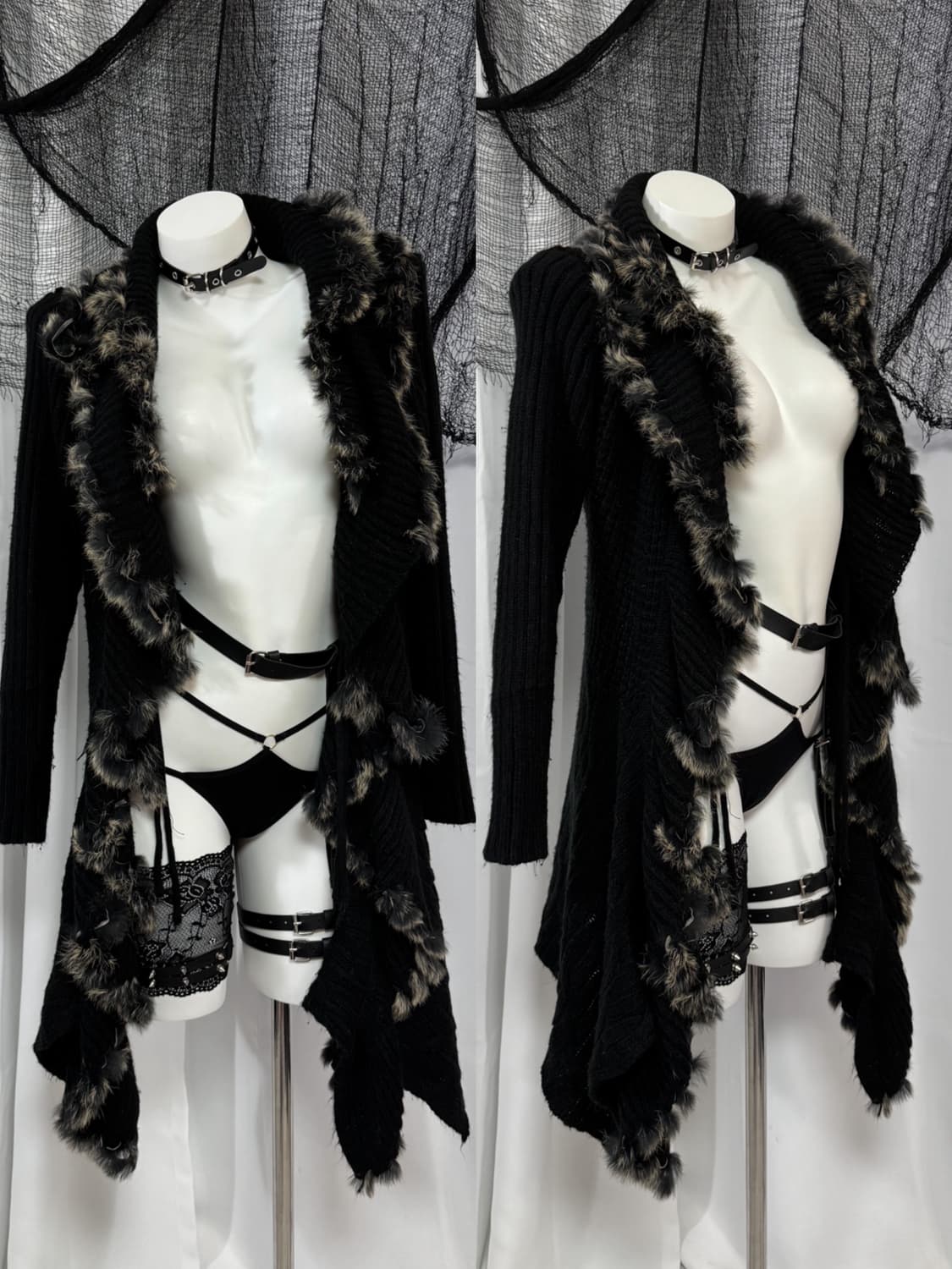 fur long cardigan 상품이미지1