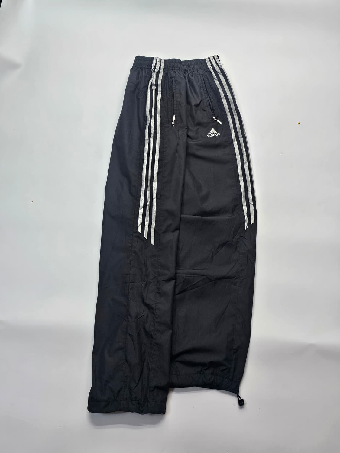 아디다스 삼선 블랙x실버 트랙팬츠 바람막이 와이드 바지 상품이미지1