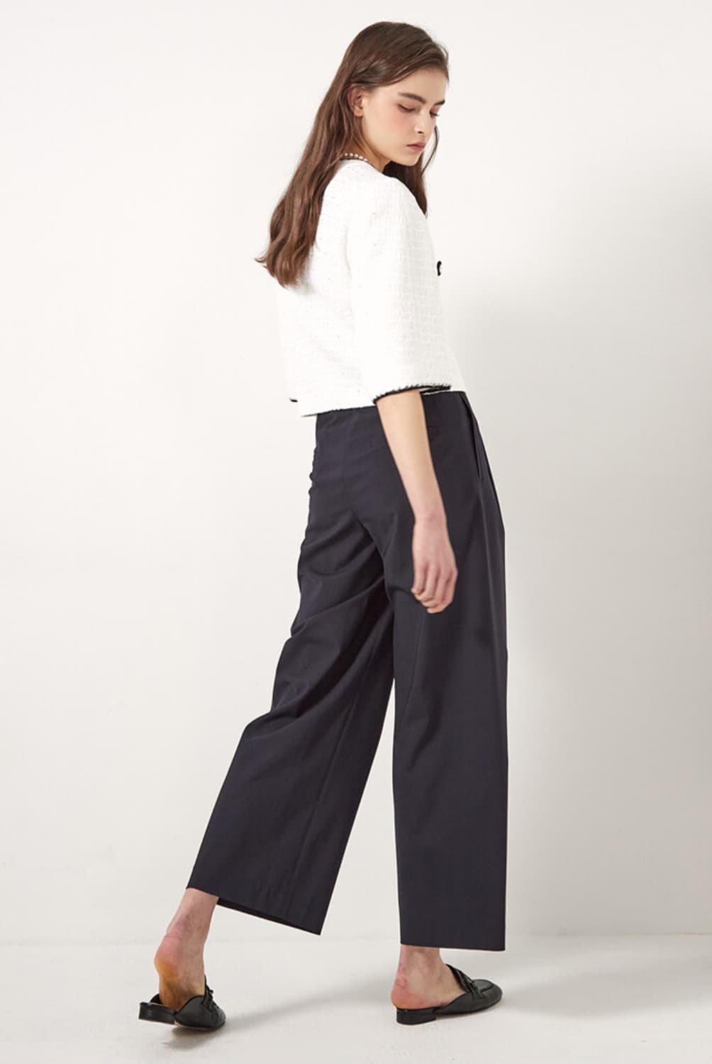 오브제 컬러라인 비딩 트위드자켓 상품이미지4