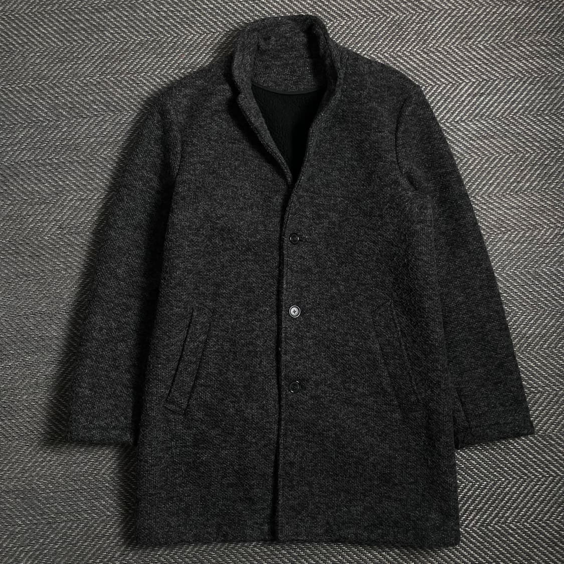 빈티지 트위드 오버핏 싱글 발마칸 코트o 4783 상품이미지1
