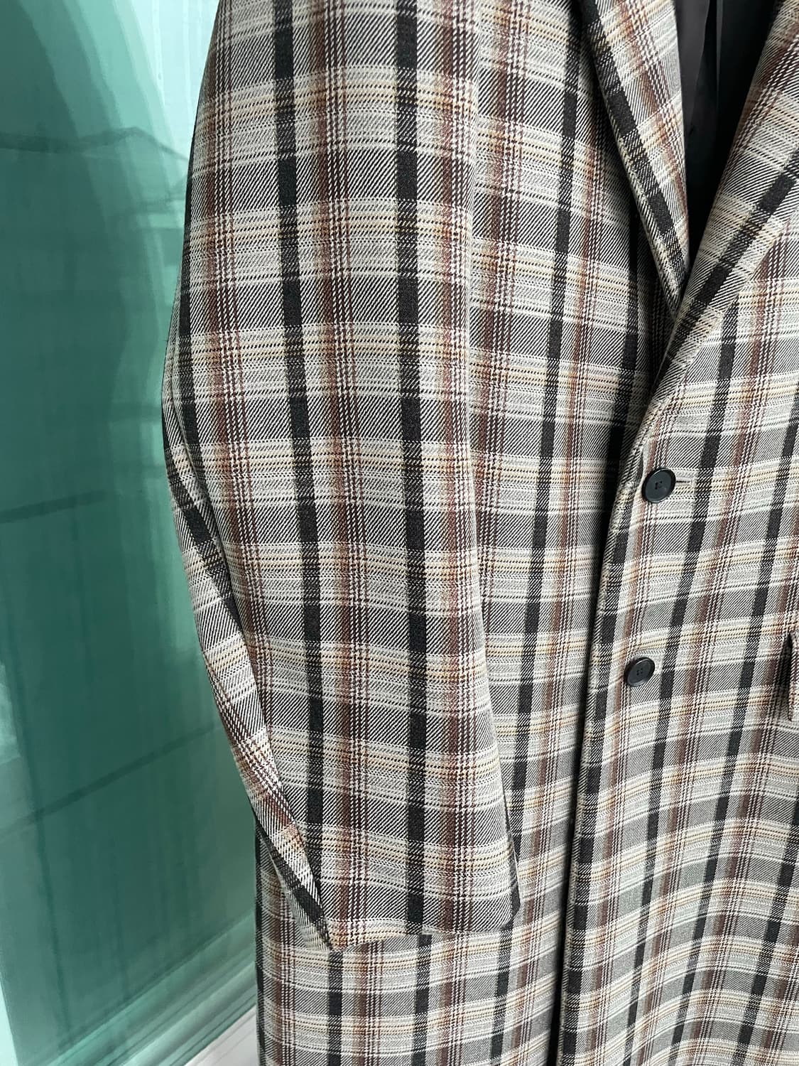 AURALEE 오라리 더블 페이스 체크 수티앵코트 상품이미지7